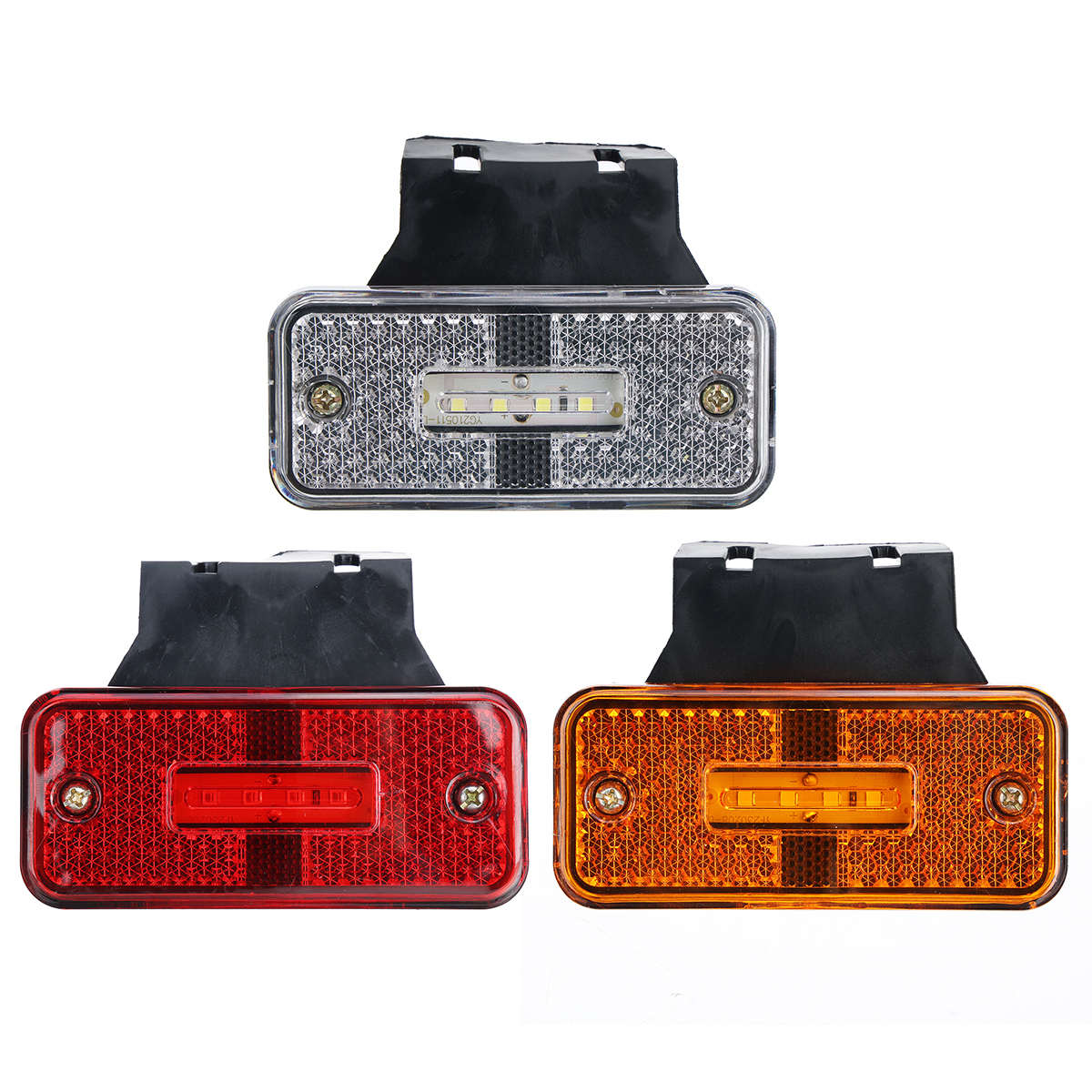 Red/White/ Amber/ 24V 4LED Truck Side Marker Lights Trailer Clearance Tractor Van Side Lamp