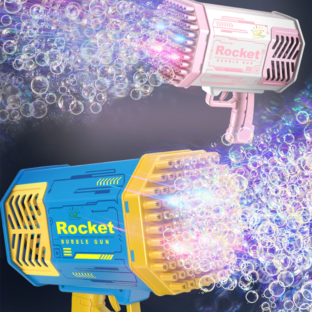 109 Holes Summer Outdoor Flashing Electric Automatic Bubbles Gun Beach Interactive Game Toy for Children