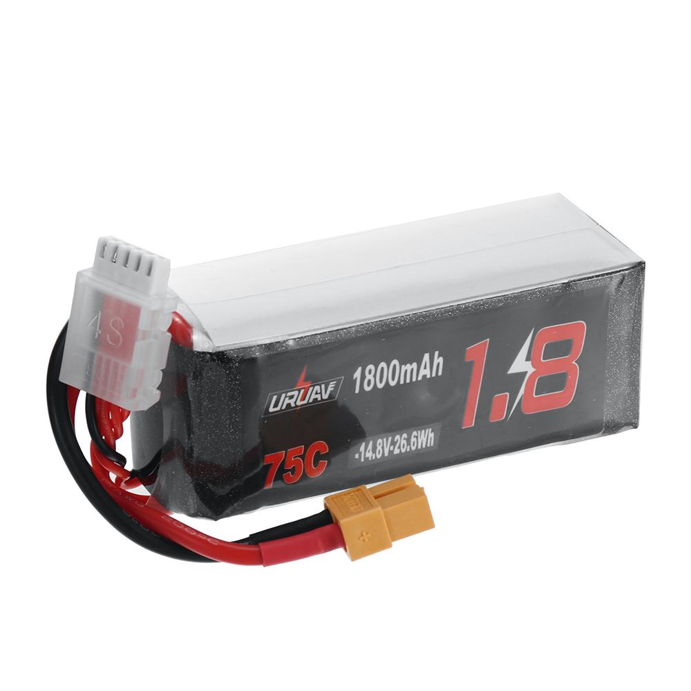 URUAV Power 14.8V 1800mAh 75C 4S LiPo Battery XT60 Plug for RC Drone