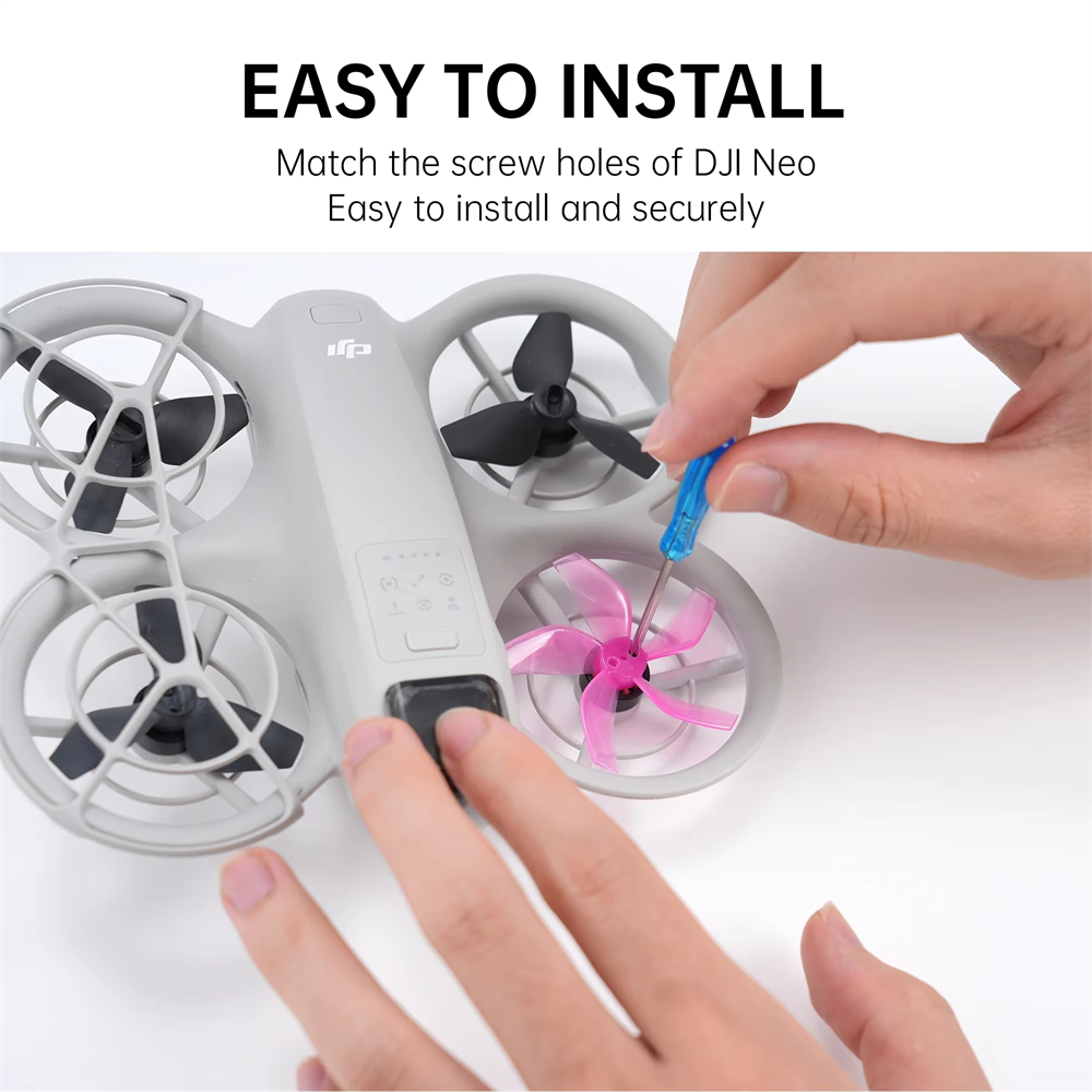 RCSTQ Lightweight Colorful 5-Blade Propeller Props Accessories for DJI NEO RC Drone Quadcopter