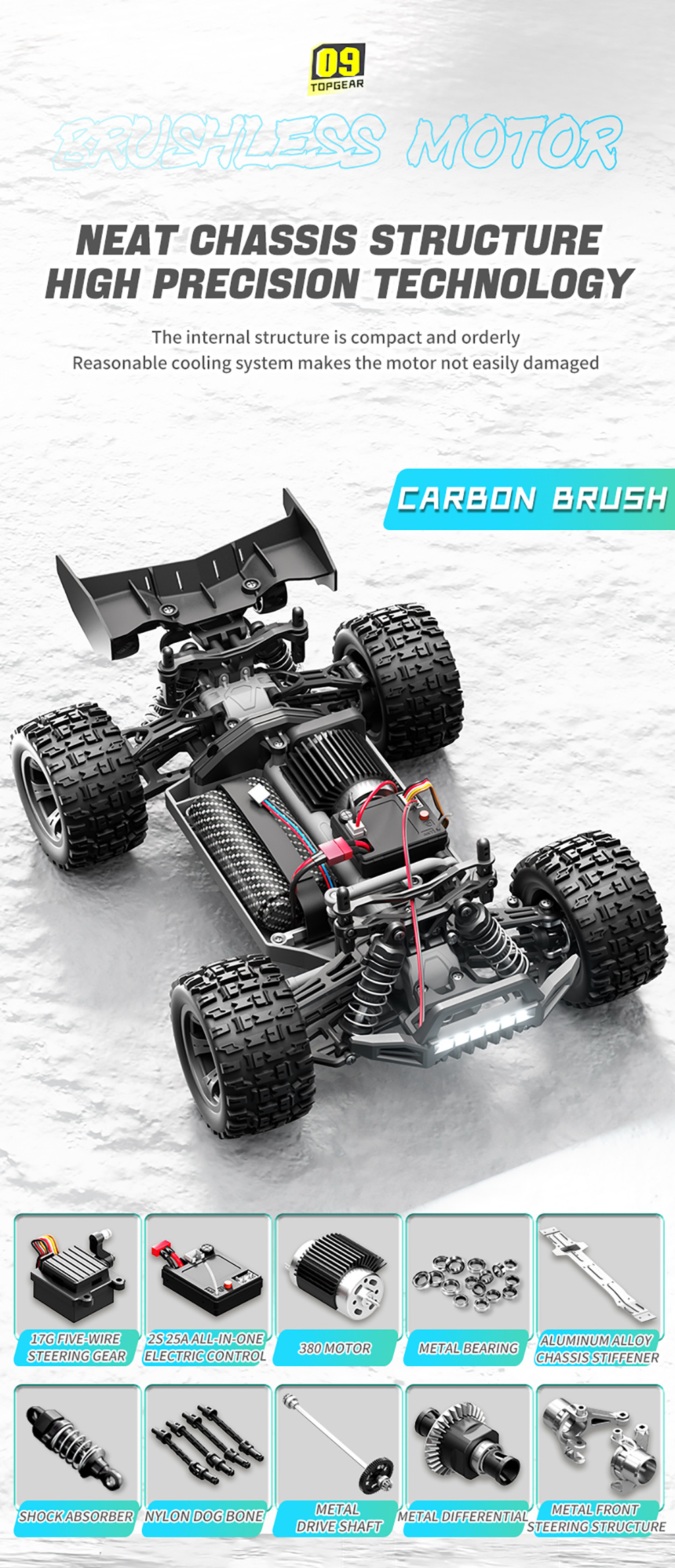 SCY 18101 1/18 2.4G 4WD High Speed RC Car Off-Road Truck Racing Model Full Proportional Control
