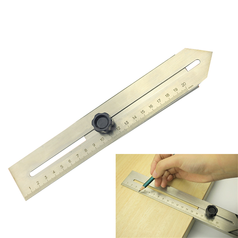 Stainless Steel Arrowhead Woodworking Marking Ruler Durable and Accurate Measurement Tool Engraved Scale Wear-Resistant Perfect for Precise Woodworking Projects and Marking
