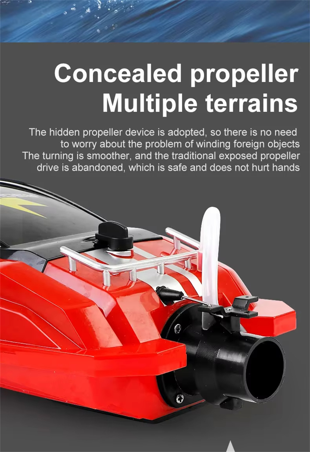 CY-H2 2.4G Electric RC Boat Speedboat Waterproof 25km/H High Speed Water Pump Jetboat