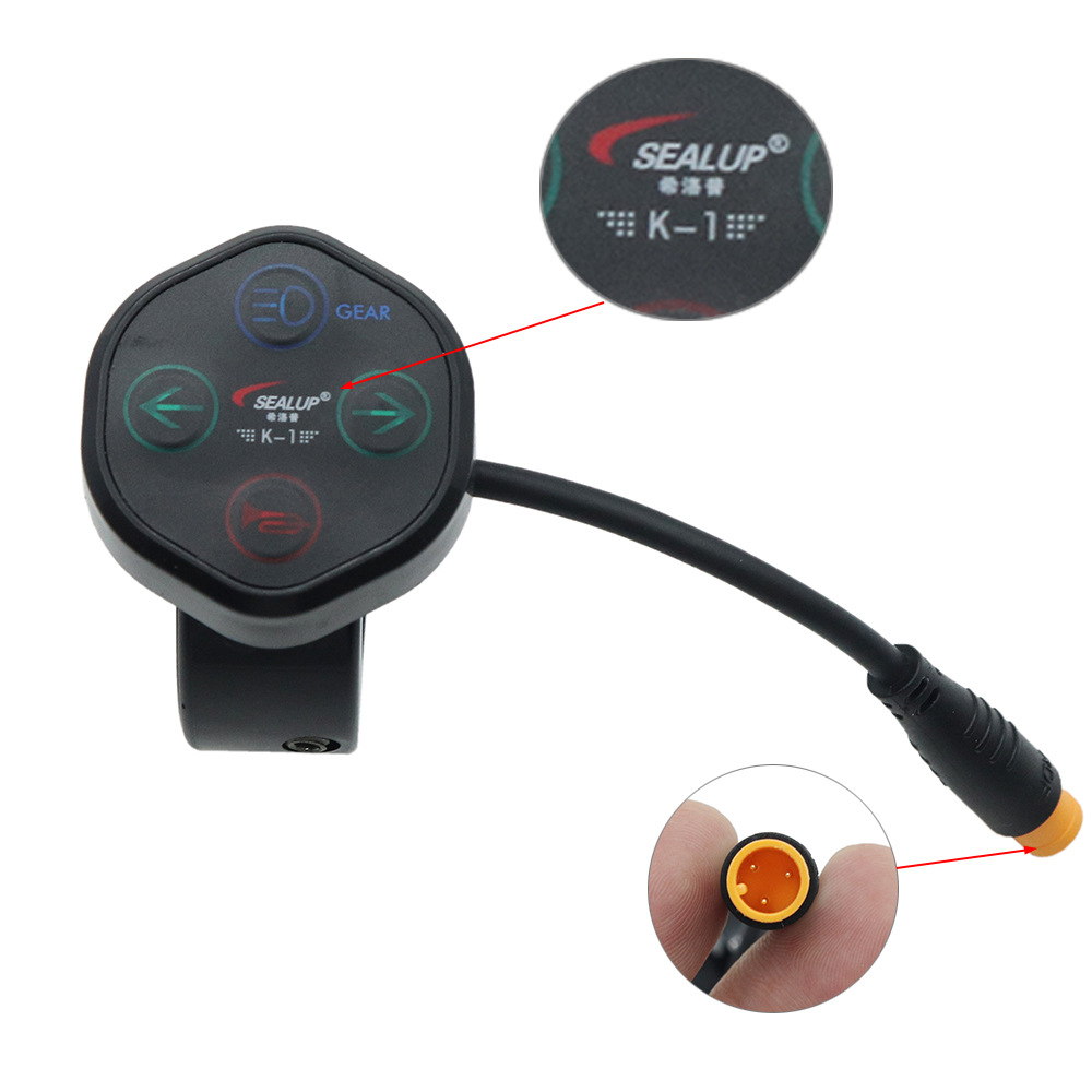 TF-90 3PIN Meter Switch Modified Electric Scooter Integrated Switch Turn Signal Headlight Horn Button