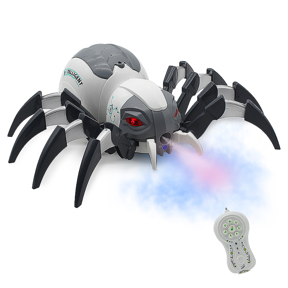 Mechanical Spray Spider Simulation Electric Remote Control Spider Light Music Animal Dancing Wireless RC Animal Children Toy