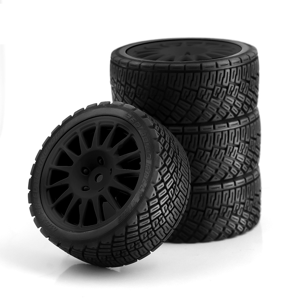 4Pcs Racing Tires Wheels for 1:10 Kyosho Tamiya RC Cars Parts