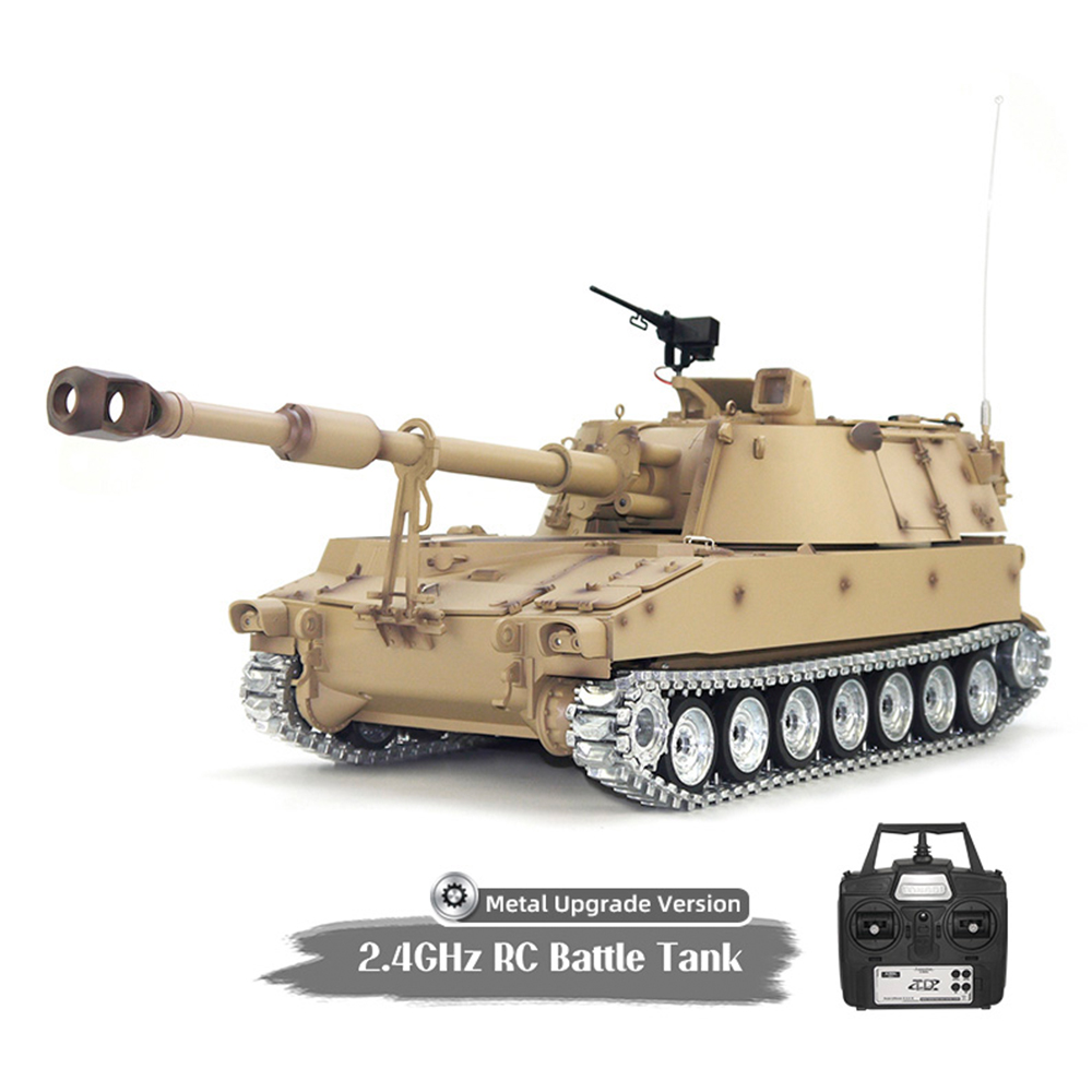 Tongde Model M2109 M109A2 1/16 2.4G RC Tank Loud Speaker Battle Shooting RC Car Vehicle Models RTR Toys