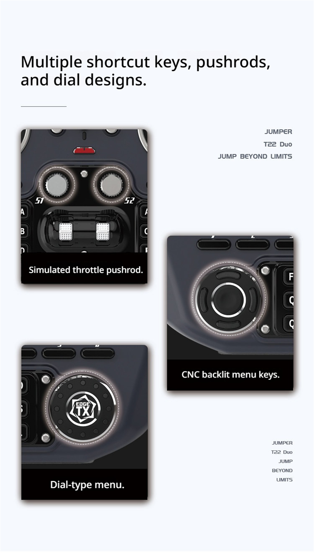 Jumper T22 ELRS 2.4GHz/915MHz Hall Sensor Gimbals 3.5