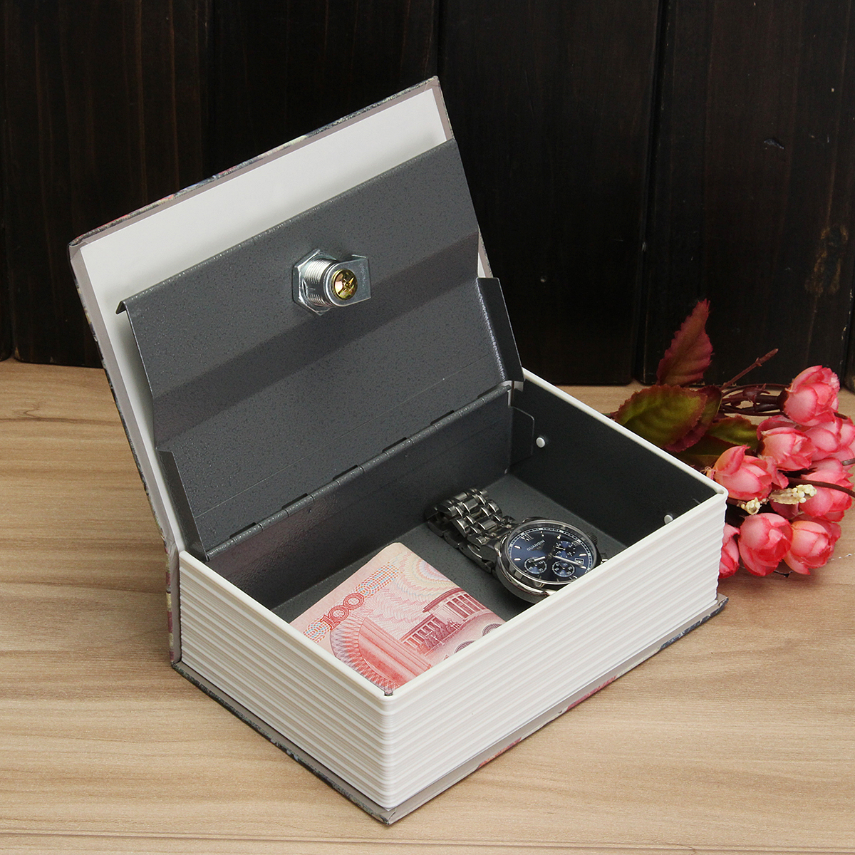 Livre coffre-fort discret cacher pour argent passeport et objets de