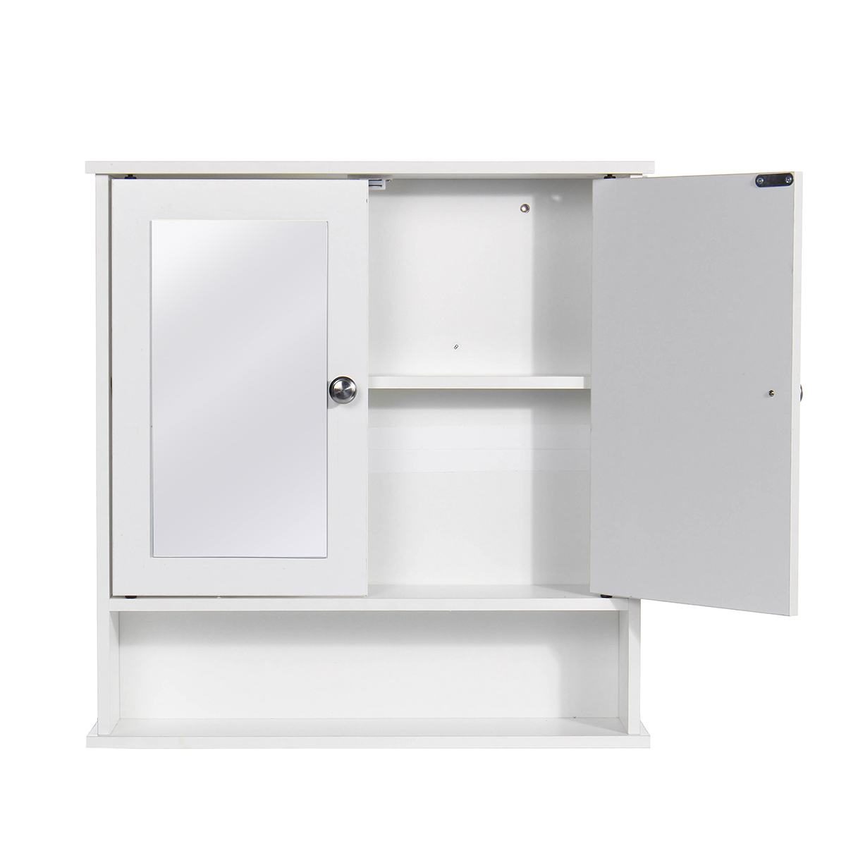 TEMPSA Armoire de Toilette Mural 2 Portes Fermeture avec Mirroir