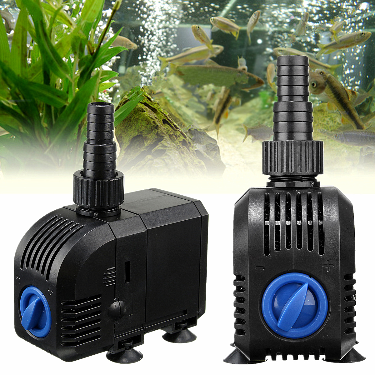 Pompe à Eau Submersible Aquarium Poisson Bassin Étang Fontaine Filtrage Pump 7W500LPH