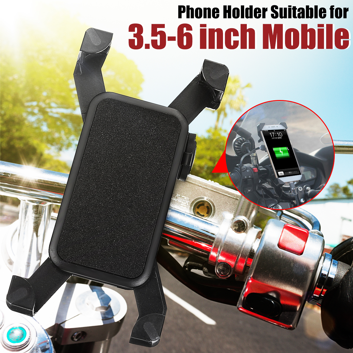 Housse de Protection de GPS 3,5-4,3 Pouces Support Guidon de Moto Support GPS pour Moto//V/élo//Scooter//VTT