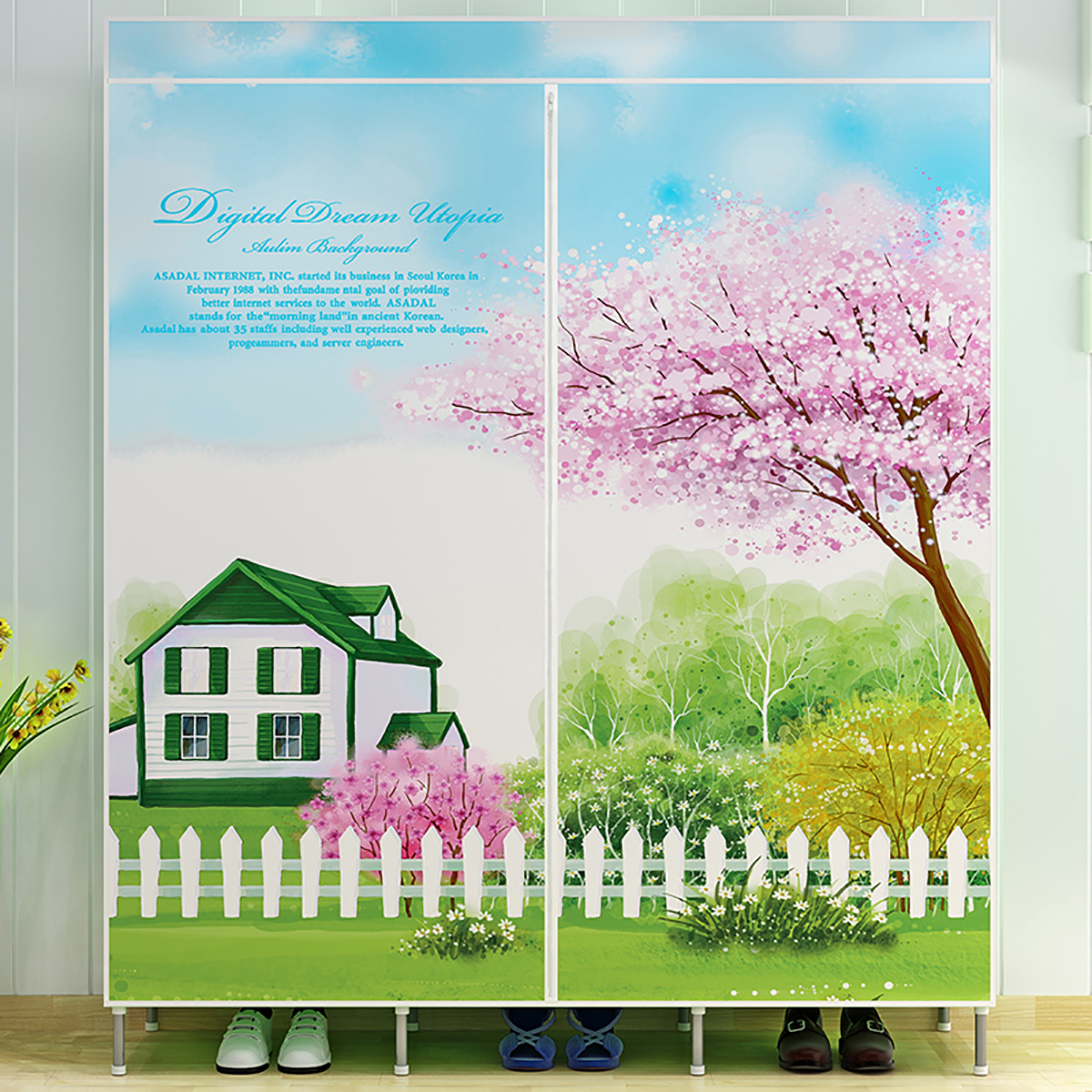 TEMPSA Penderie Tissu Armoire de Chambre Portatif Grande Capacité 105