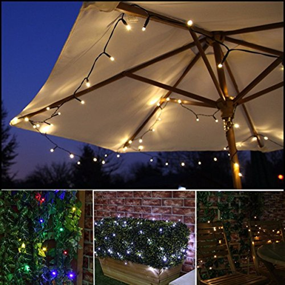 400led 40M Guirlande lumineuse exterieure solaire Blanc chaud ...