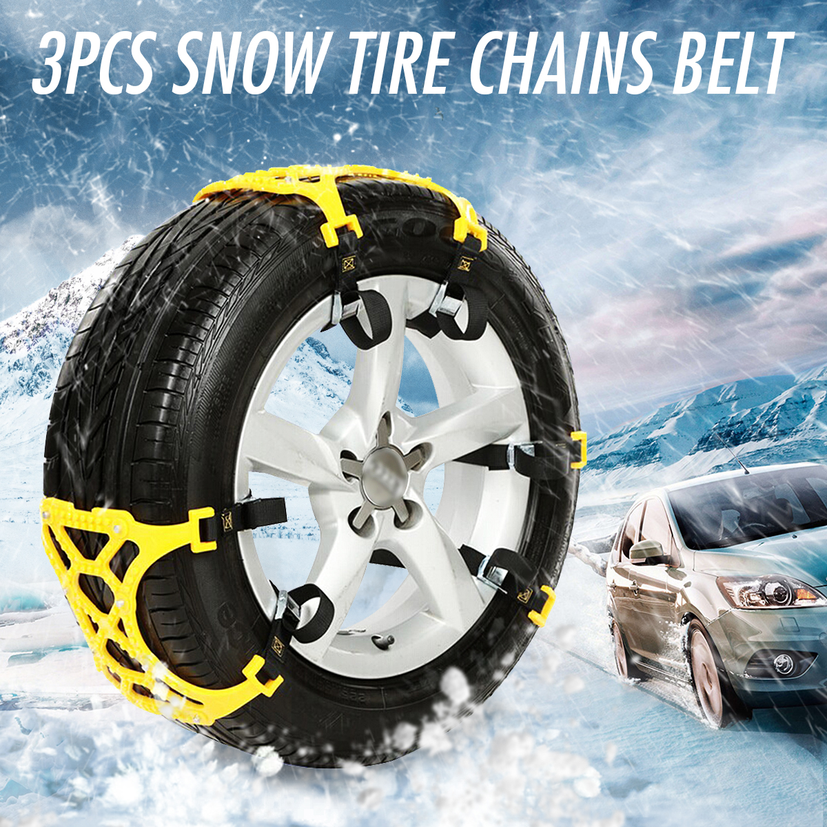 235 - 285mm Pneu Antidérapant En Acier Chane Neige Boue Voiture Sécurité Pneu Ceinture pour Voiture Camion SUV