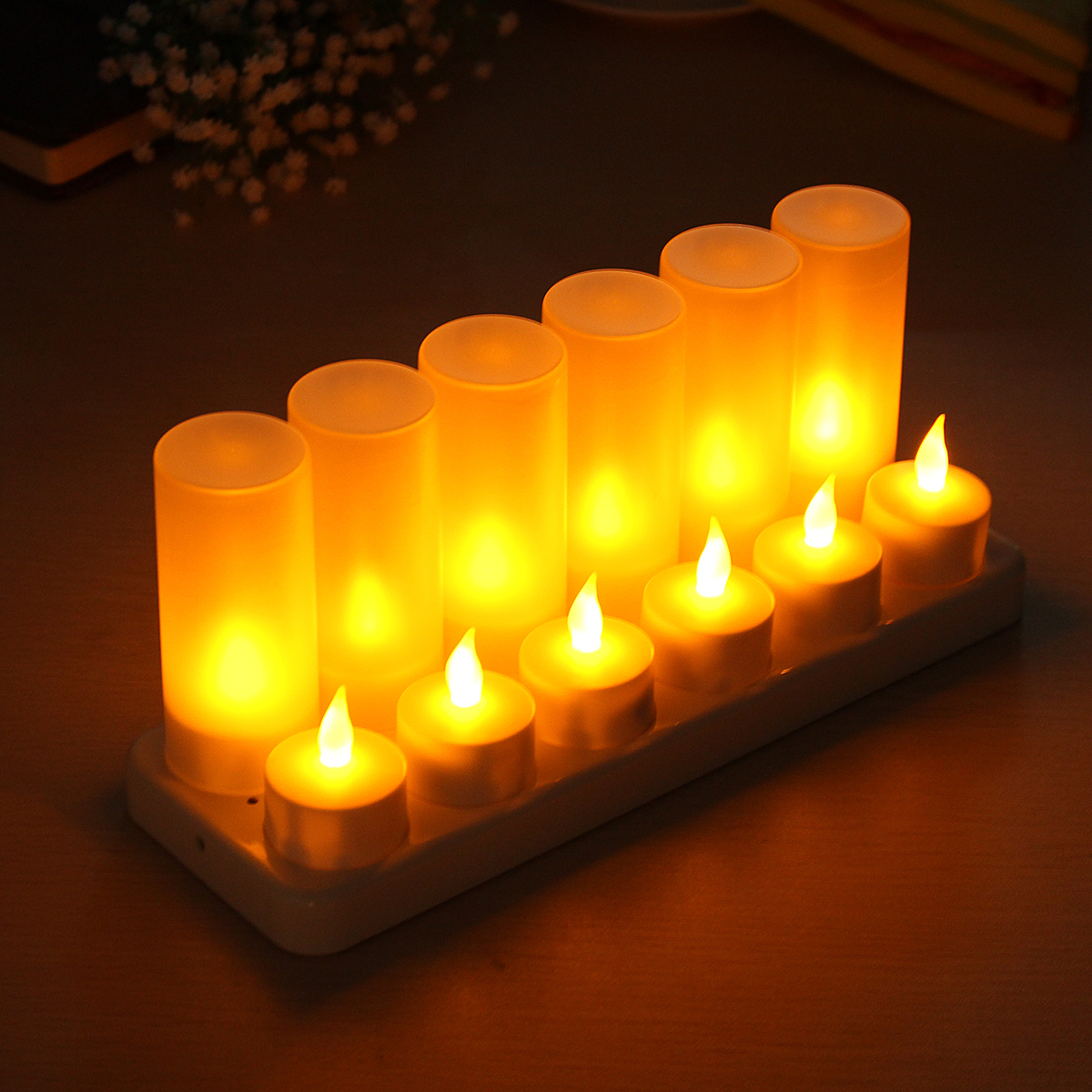 Bougies LED Bougies à LED Sans Flamme Vacillante Bougie Avec Agrafe Télécommande Pour Mariage