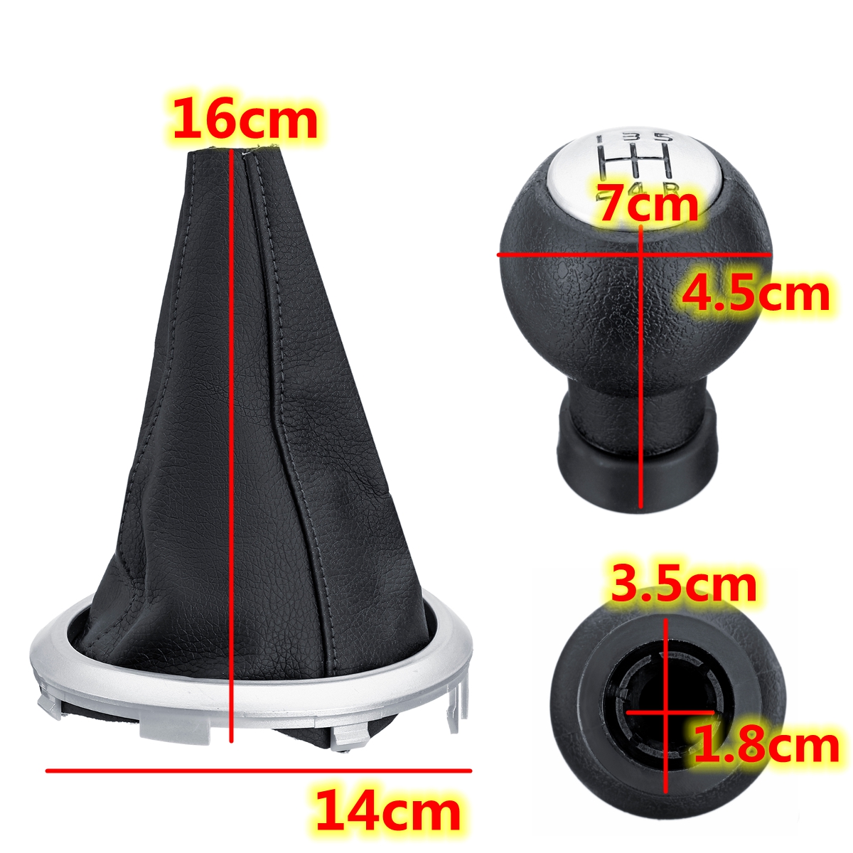 Pommeau Levier Vitesses 5 Vitesses Noir Pour Suzuki Swift 2005-2010, SX4 2007-2013, Alto 2010-2015