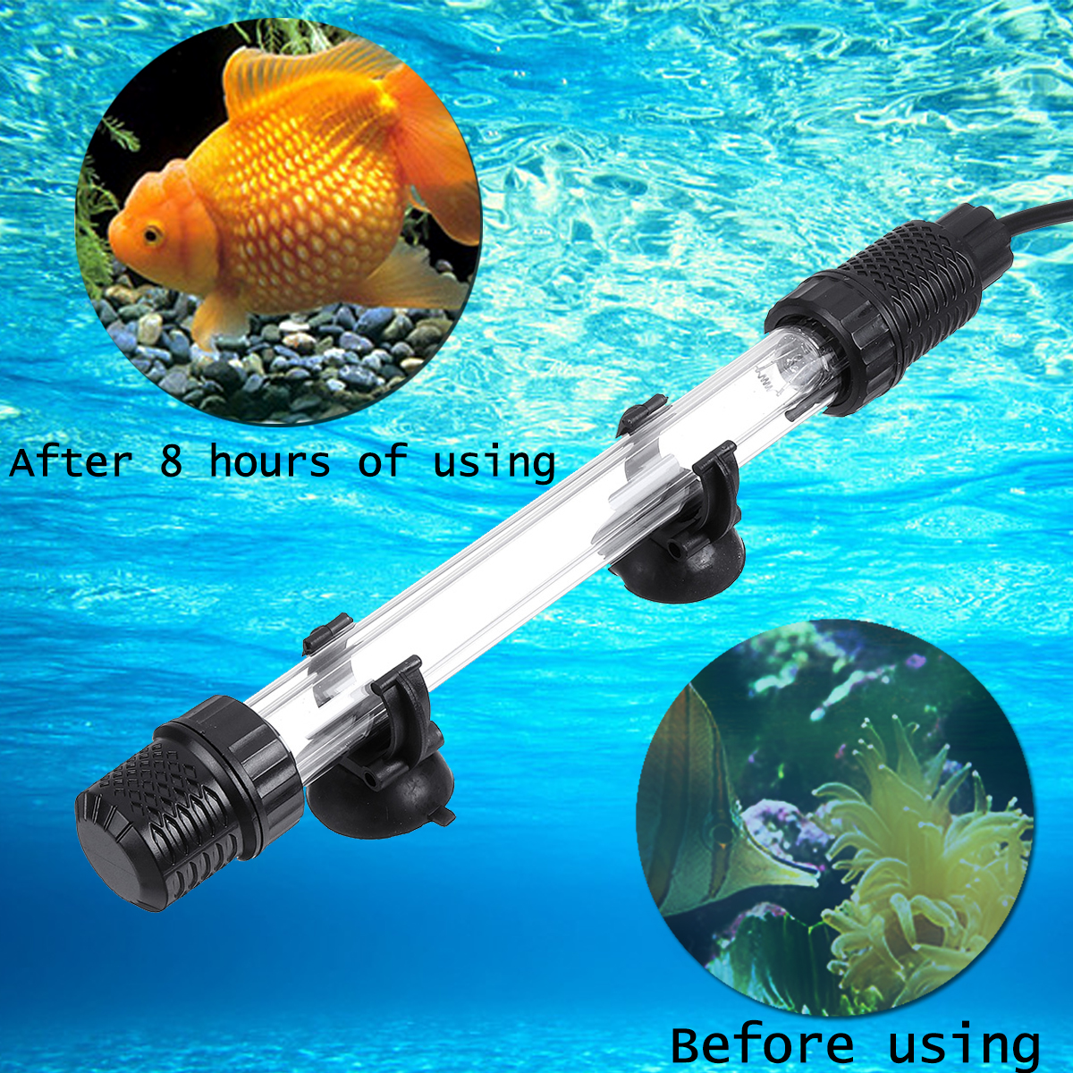 TEMPSA 220V UV Lampe D'Aquarium Stérilisation Minuterie 13W Achat