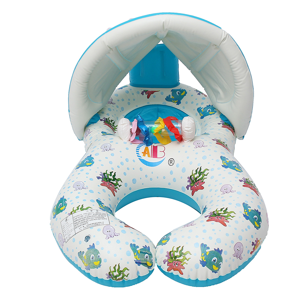 Bouée Bébé Gerbala Avec Pare-soleil UPF 50+ – Double Airbag, Siège Réglable, Pour 6-36 Mois, 8-18 Kg