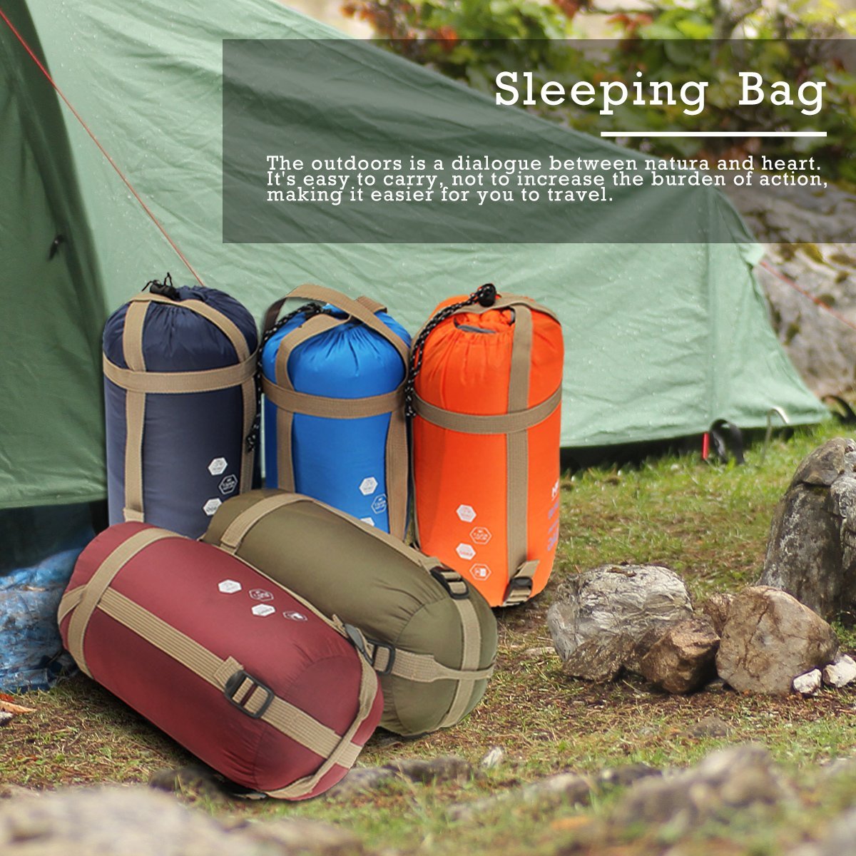 Sac De Compression étanche Zaplyte – 14L, Taille M, Bleu, Pour Couchage