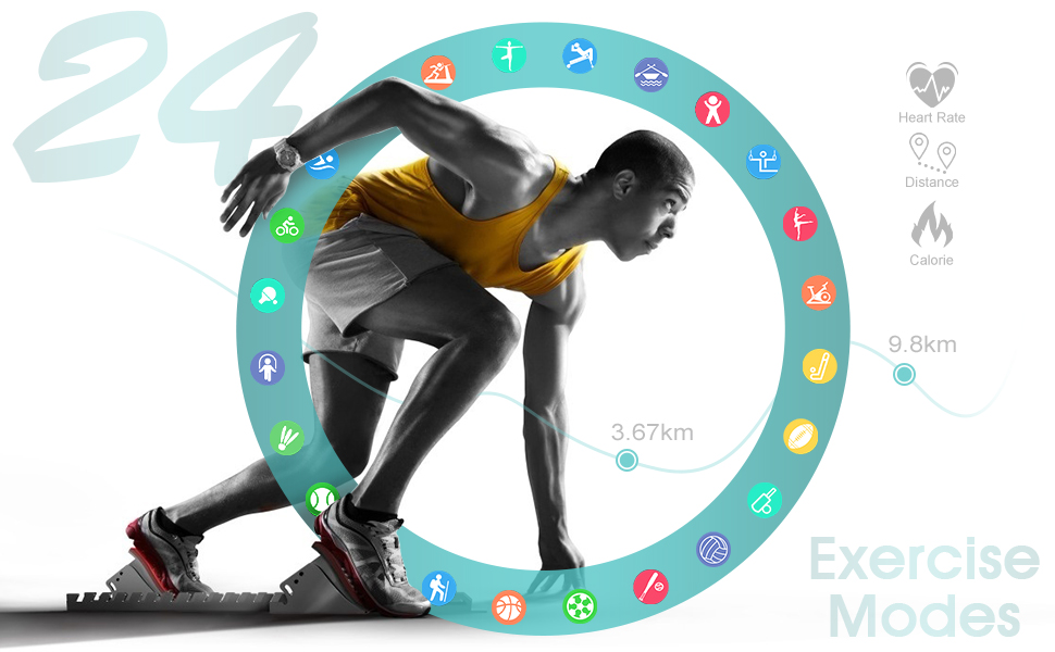 ELEGIANT C530 Smart Watch IP68 Fitness Tracker with 2 Straps 1.3\