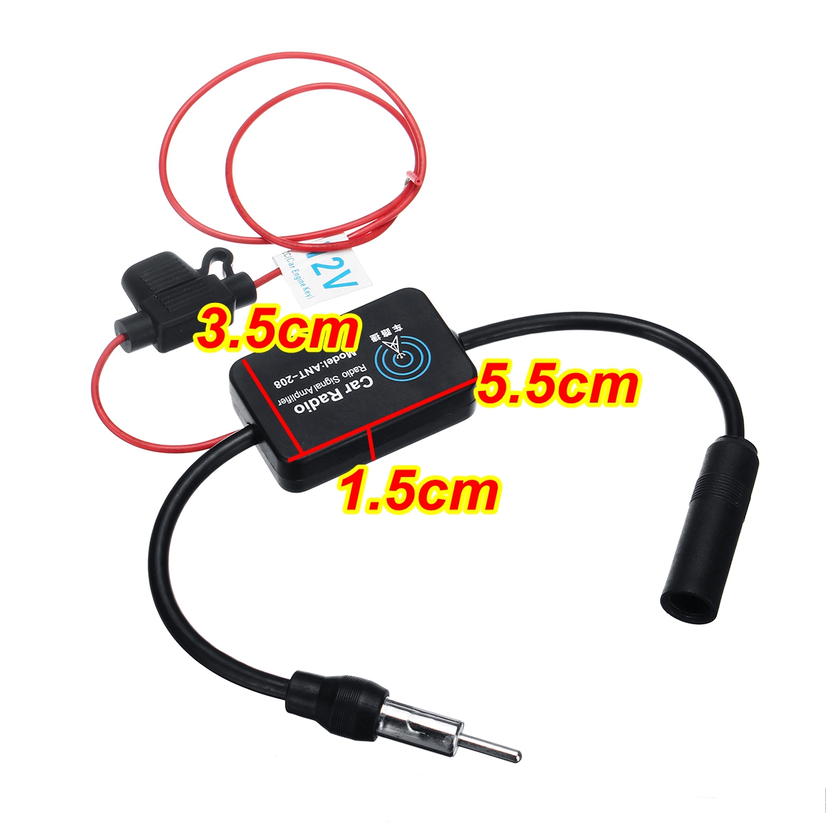 Amplificateur De Signal Radio AM/FM 12V Pour Voiture - Marque Pumwoy - Noir - Neuf D'origine (Allemagne)