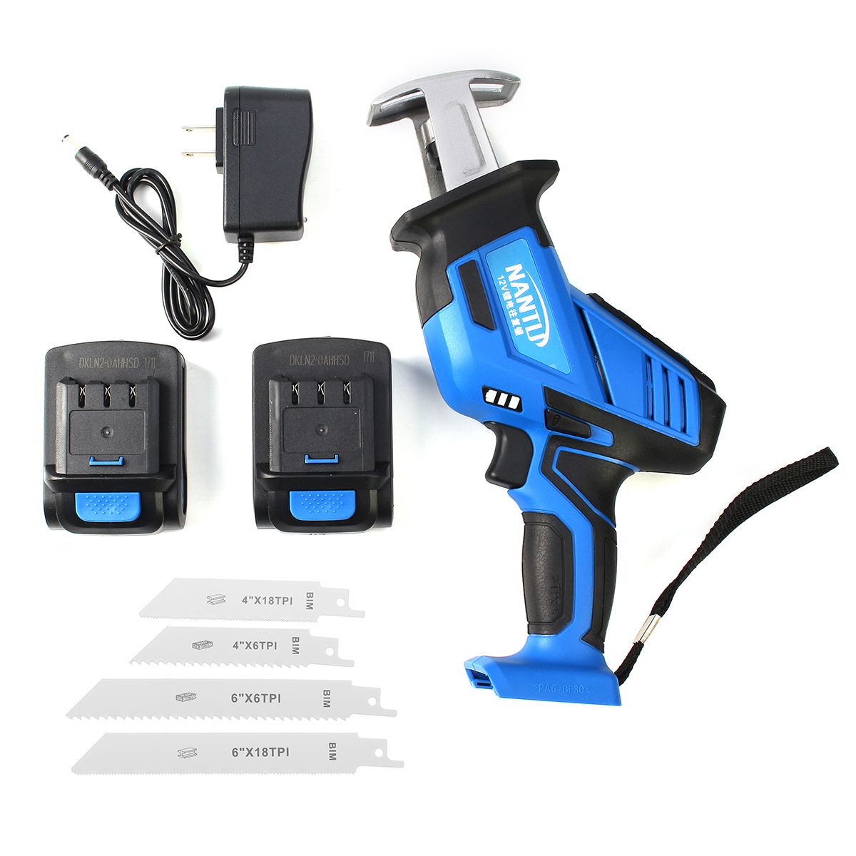 Scie Sabre Sans Fil 21V 3000SPM Avec Batterie 2000mAh - Coupe Bois Et Métal, Changement De Lame Sans Outil