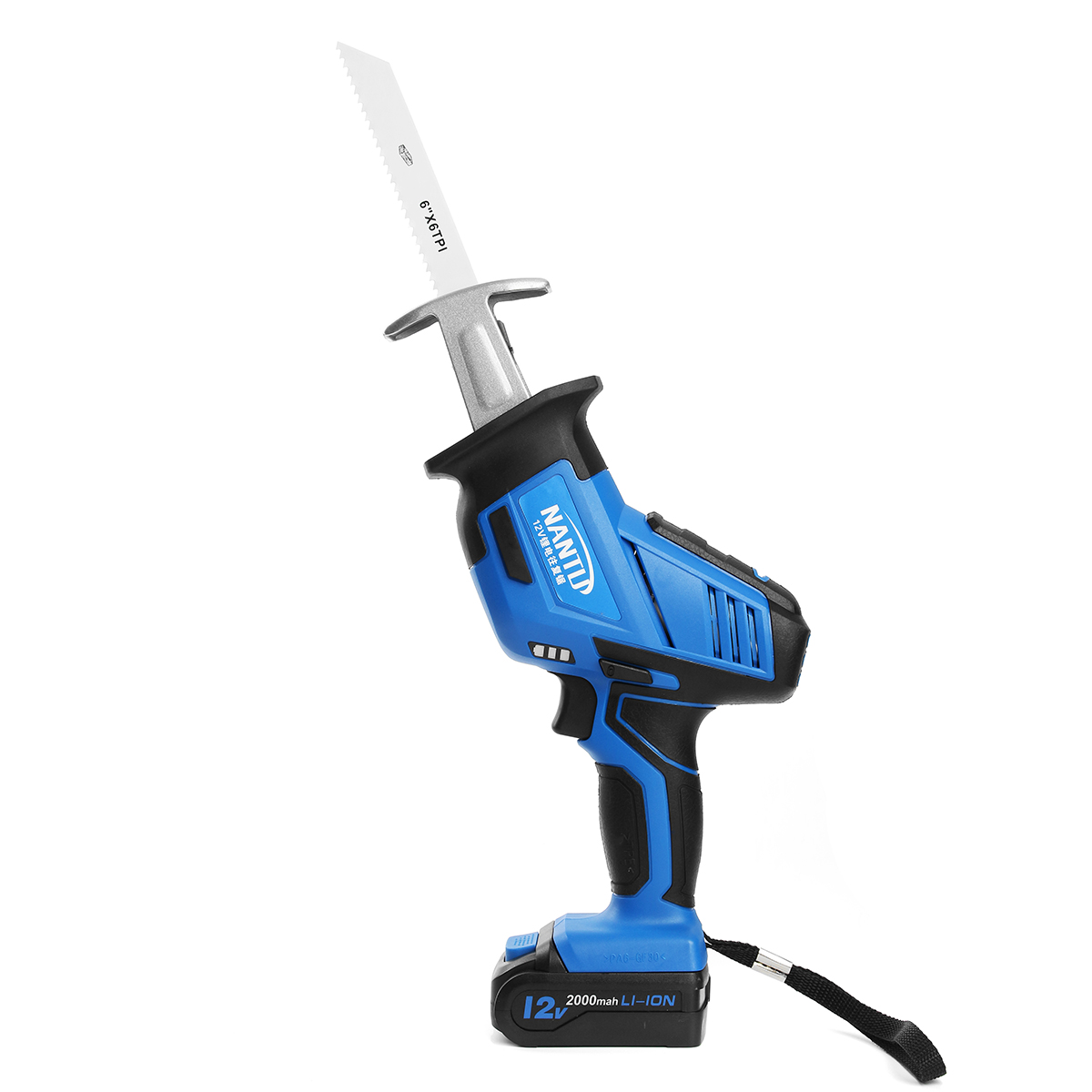 Scie Boucher Electrique, Portable Scie Sabre Sans Fil, Multifonction Scie a os Viande Congelée électrique avec Lumière LED pour Couper Dans le Noir, Vitesse de Coupe Réglab(Size:1 battery,Color:21V