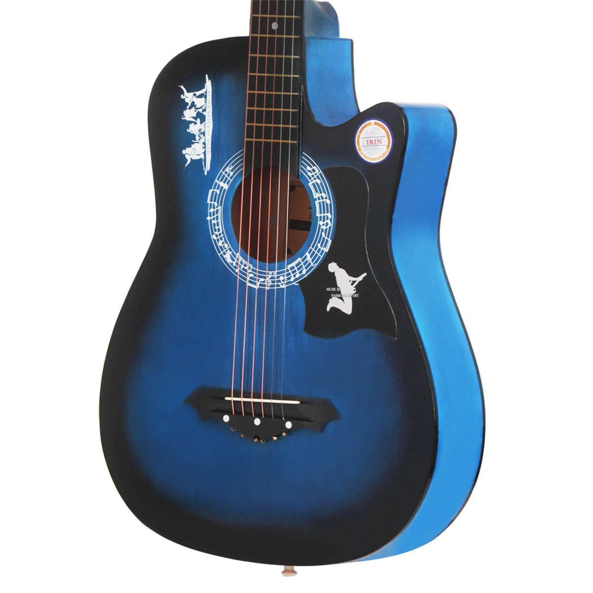 Kit Guitare Acoustique Débutant Best Choice - Guitare En Bois + Sac + Sangle + Accessoires (médiators, Capodastre, Cordes)