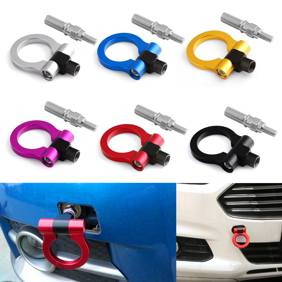 Crochet De Remorquage Noir En Aluminium Pour BMW Mini R50/R52/R53 (2001-2007)