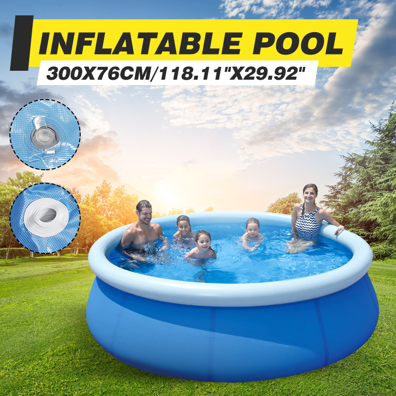 118'11/300cm extra large inflatable swimming pool family kids, for ...