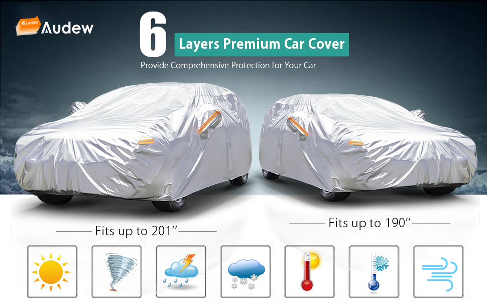 Kayme Car Cover Size Chart