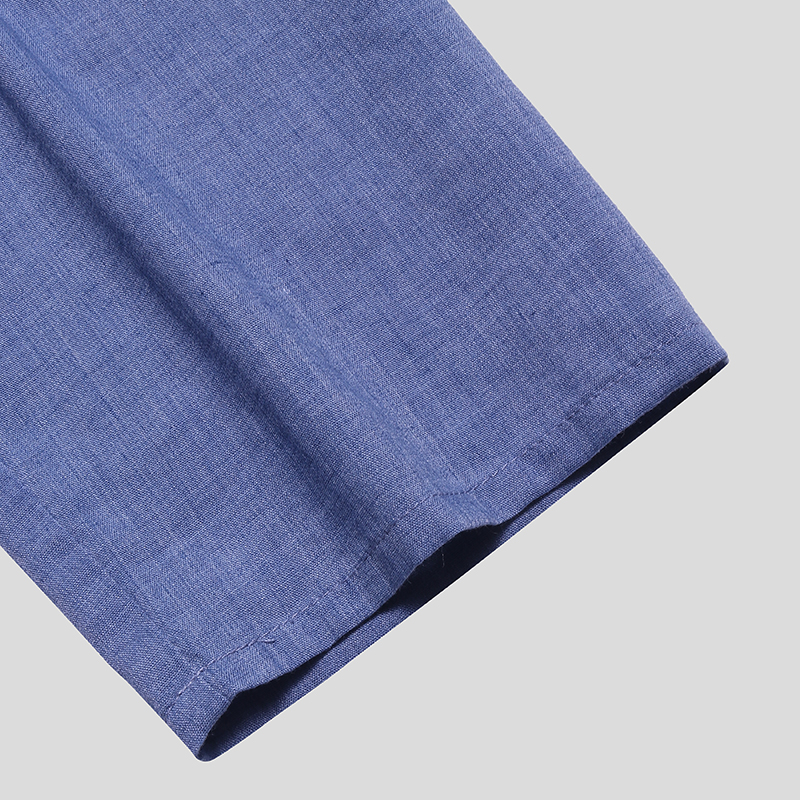 HERSIL Musulmano Caftano Uomo Vintage Robe Tinta Unita Manica Corta - Foto 3