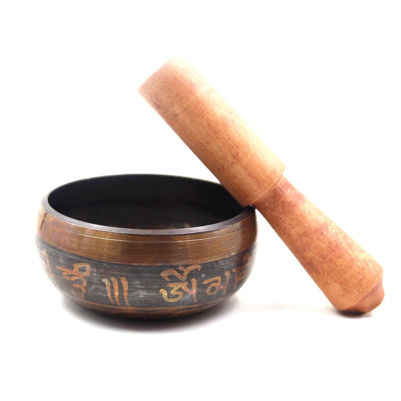 Bol Chantant Tibétain - Maillet En Bois De Pêche Népalais Avec Bâton Pour Méditation Et Relaxation