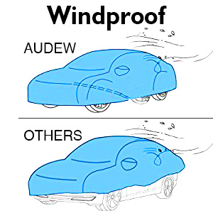 Audew UV Protection/Waterproof Car Cover, 190T Polyester Fabric Audew UV Protection/Waterproof Car Cover, 190T Polyester Fabric