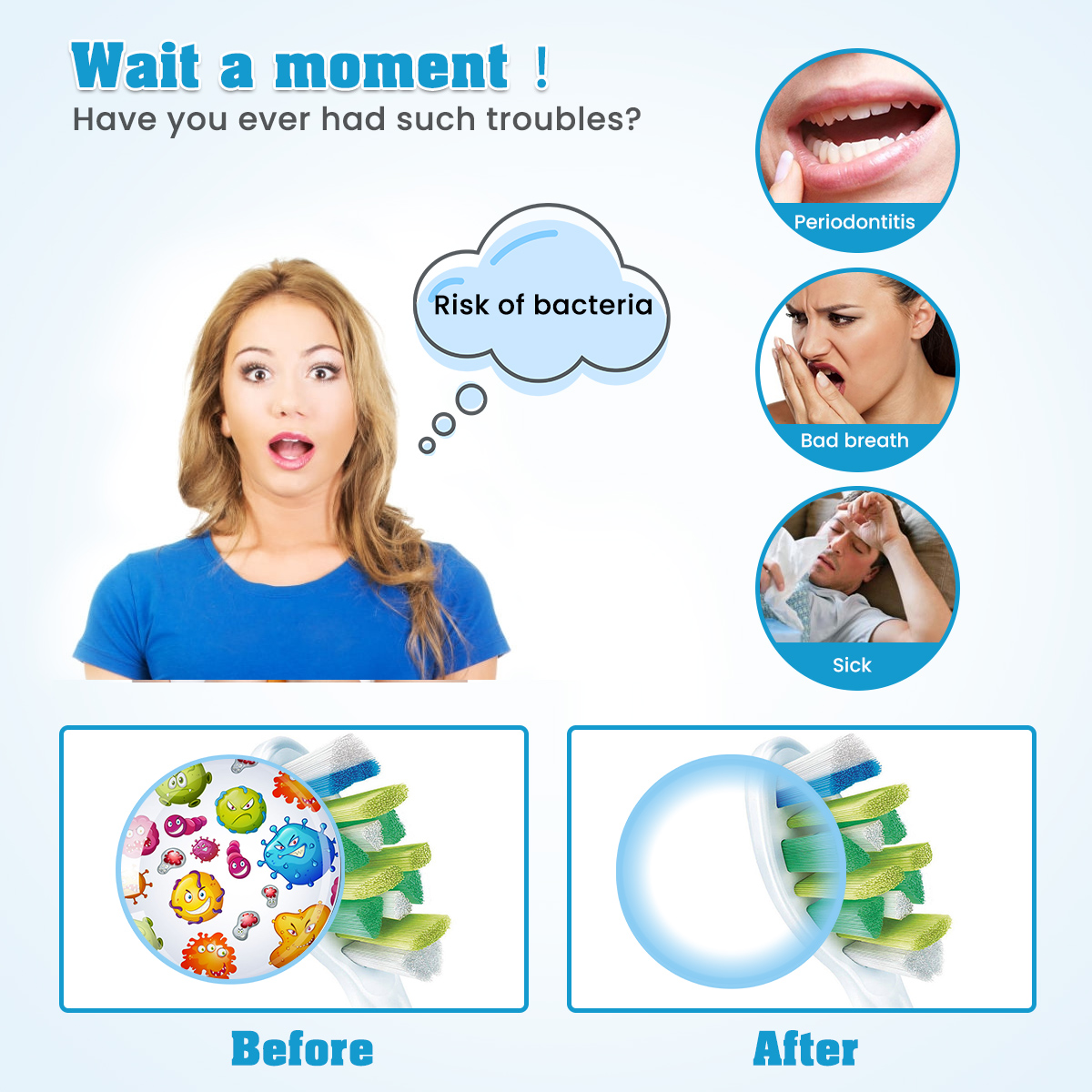 4 Sterilizer 5-Minute Timer LED Display Wall Mounted Touch UV Toothbrush Holder