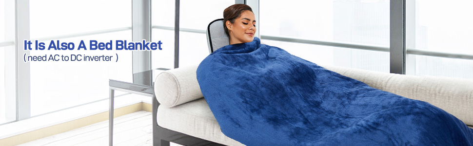 Audew 12V Electric Heated Car Blanket, 59" x 43" Odorless Soft Travel Heating Blanket for Universal Cars Trucks SUVs RVs  Audew 12V Electric Heated Car Blanket, 59" x 43" Odorless Soft Travel Heating Blanket for Universal Cars Trucks SUVs RVs