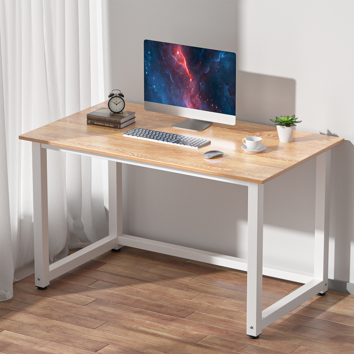 Computer Desk PC Laptop Table Wood Workstation Writing Study Home Office Table