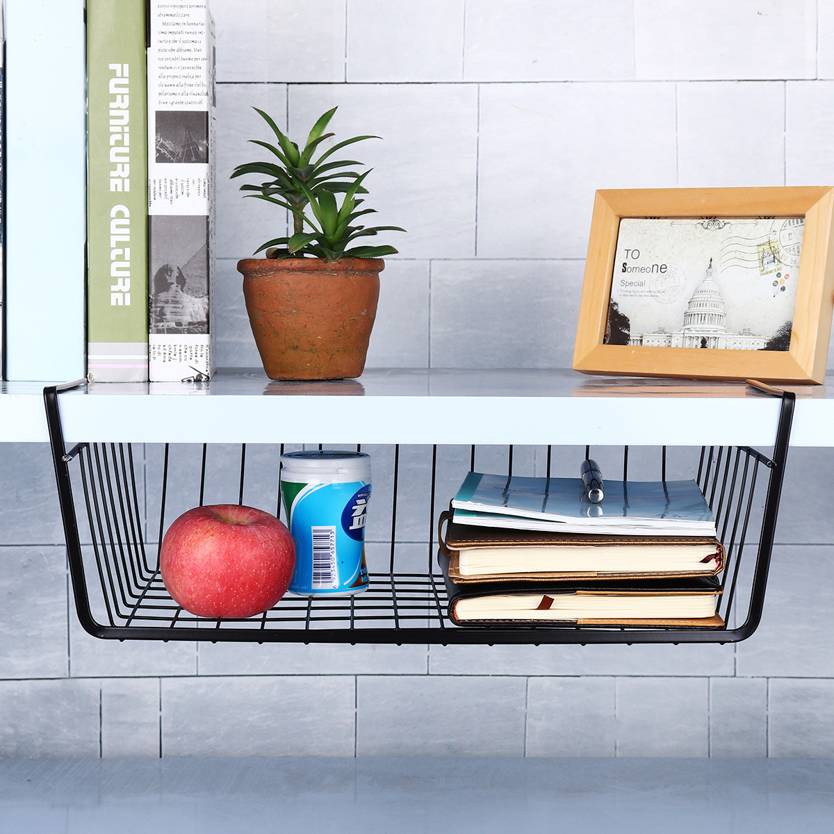 TEMPSA Panier Suspendu 30x24x12,5cm de Placard Etagère Armoire Cuisine