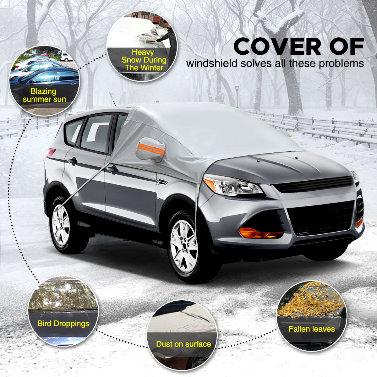 Audew Car Windshield Snow Cover Audew Car Windshield Snow Cover