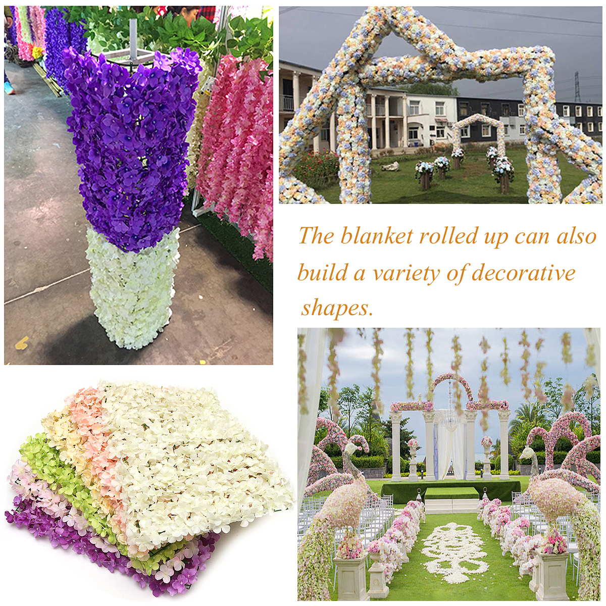 Panneaux Mur Fleur Artificielle Maison Fête Ornement Pour Décoration