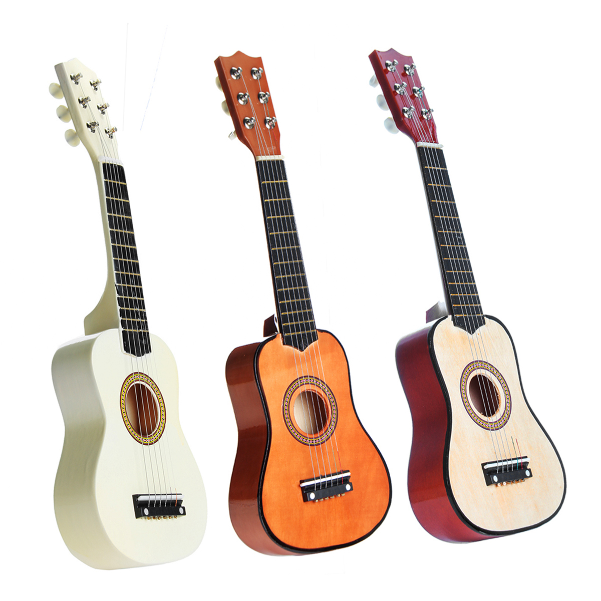 Eease 21 Inch Acoustic Guitar Small Size Portable Wooden Guitar For Children Kids (Red