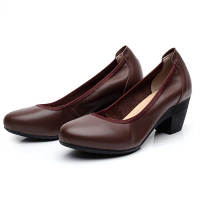 SOCOFY Leather Soft Pumps