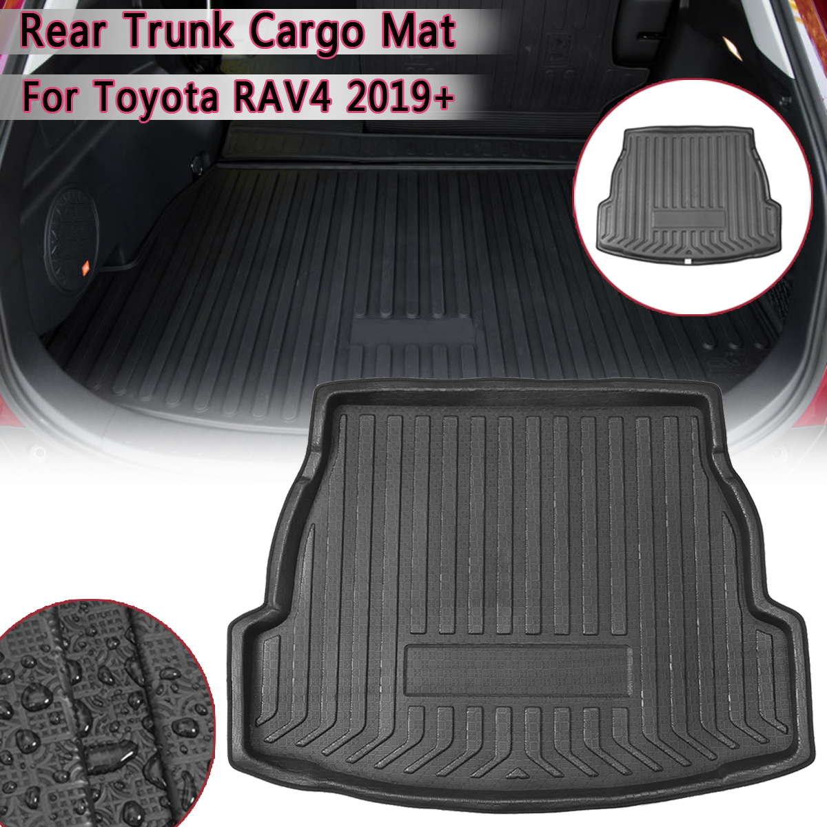 Tapis De Coffre Voiture Toyota RAV4 V Depuis 2019 - Antidérapant Noir Proline 3D Protection Complète