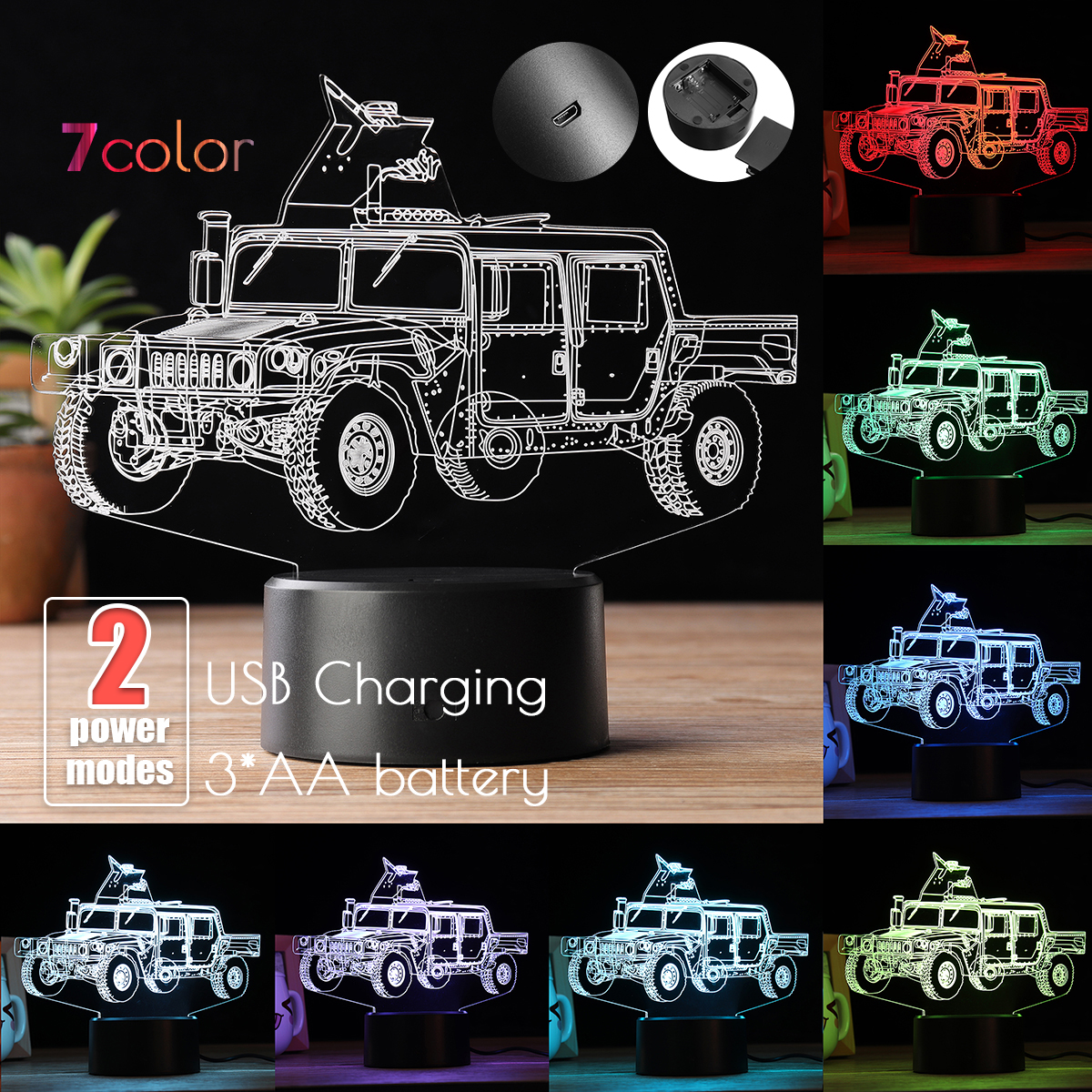 Combattant Table Couleur Neüfu Lampe Achat 3d Changement Led hCQdstr