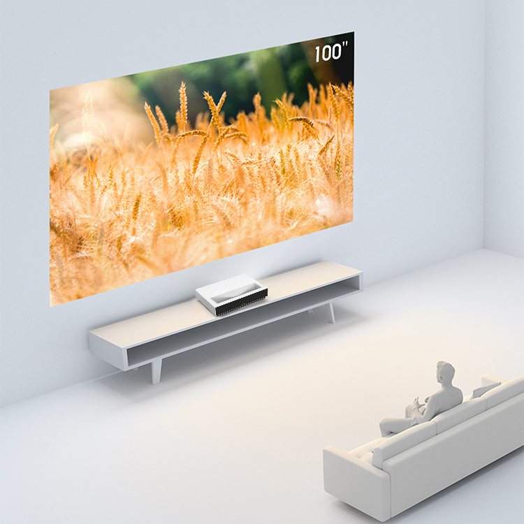 XIAOMI Vidéoprojecteur 4K 3D 2500 ANSI Lumens 150'' ALPD 4K 3D BT 4.0