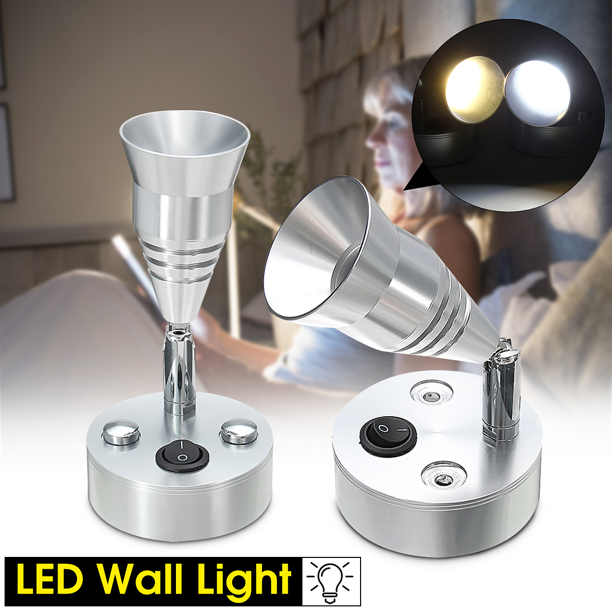 Lumière À Led Yacht Poser Marine Lecture Projecteur 12v3w Réglable Lampe SzUMVGqp