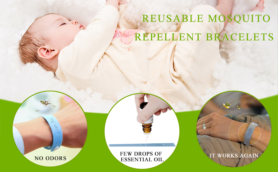 Citronella Bracelet, Adjustable Length Bracelet, Suitable for Children