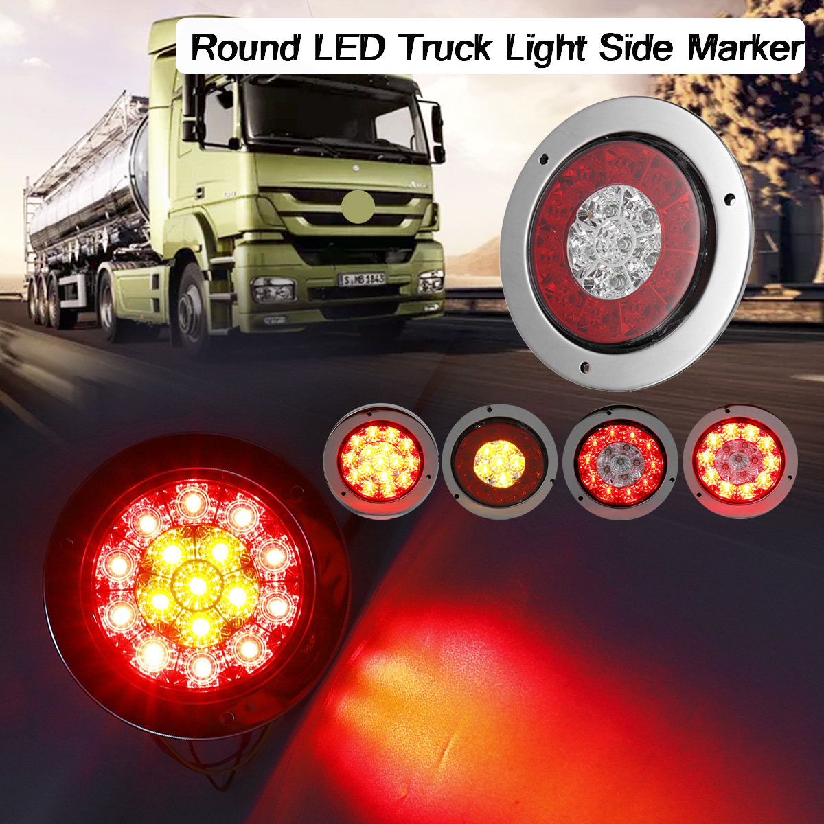 voitures etc. camions Feu de position clignotant LED E9 12 V 24 V pour remorque pelleteuses tracteurs caravanes