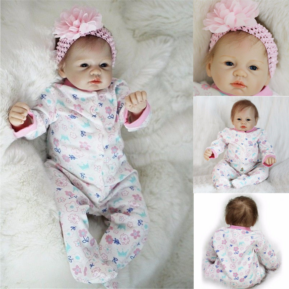 Neufu Nouveau Ne Poupee Realiste Bebe Doll Reborn Silicone Girl Jouet Cadeau 55cm 22in Cdiscount Jeux Jouets